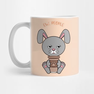 Ew people, cute cat drinking coffee Mug